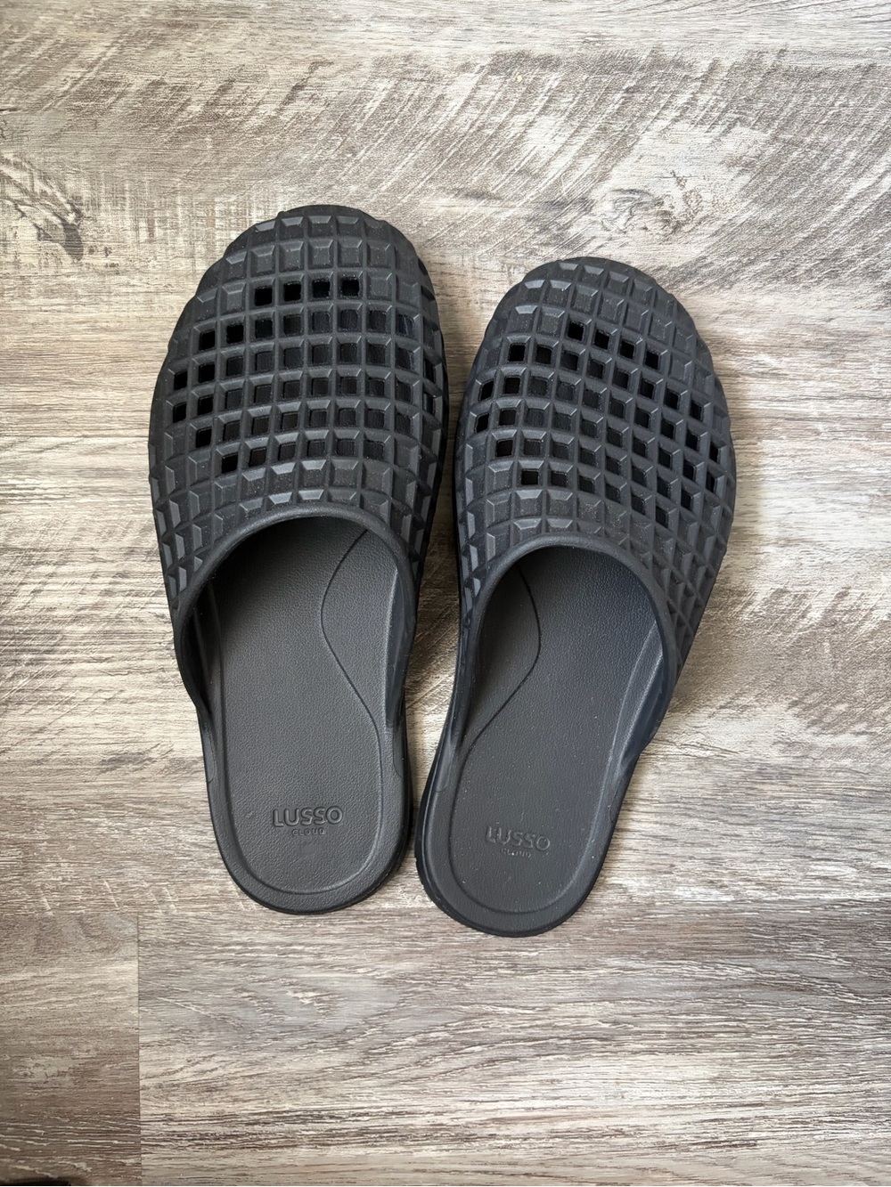 Lusso Black Women's Slip-On Mules-Rosa slide size 9
